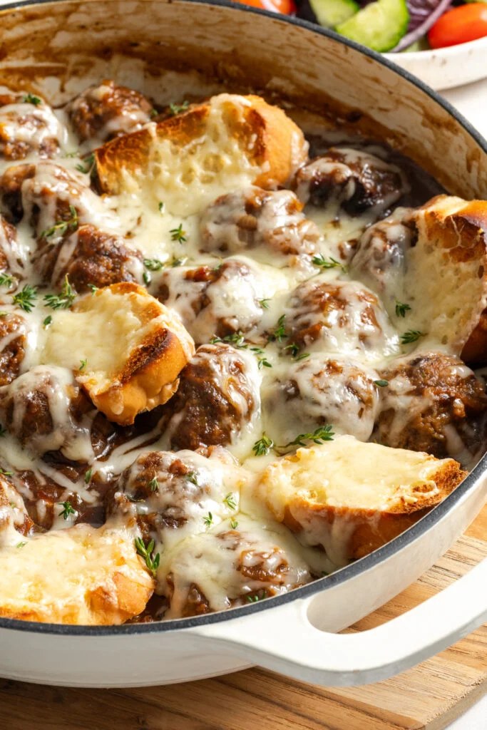 From-Scratch French Onion Meatballs - Wellness by Kay