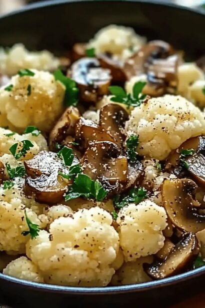 Garlic Cauliflower Mushroom Skillet: A Healthy Delight for Dinner