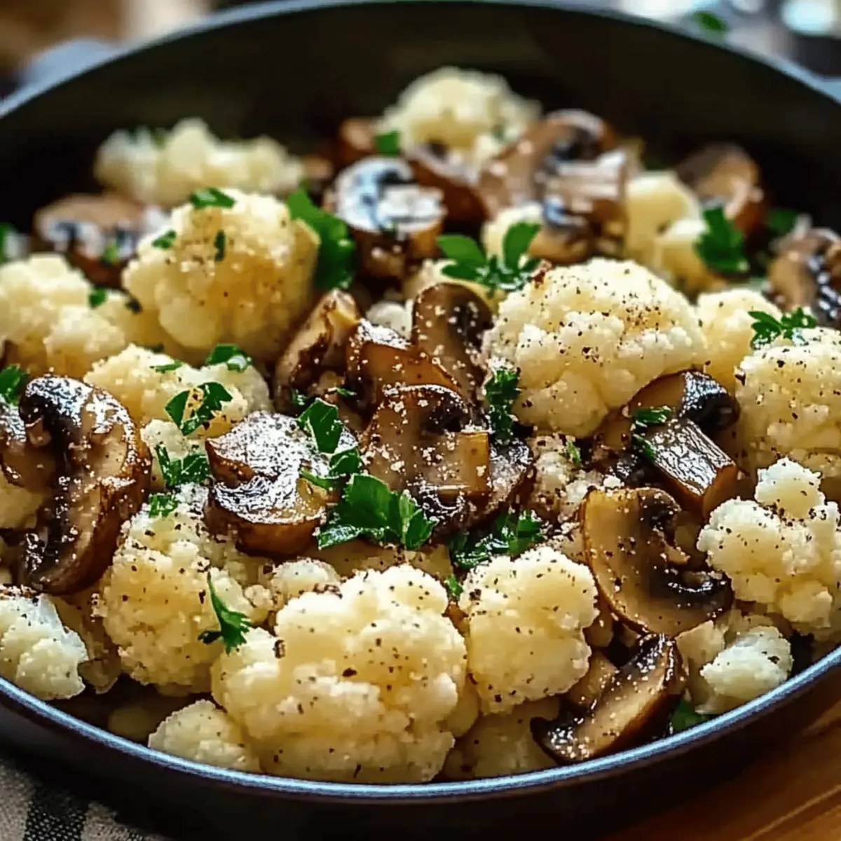 Garlic Cauliflower Mushroom Skillet: A Healthy Delight for Dinner