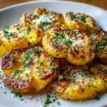 Garlic Parmesan Smashed Potatoes (Crispy, Buttery & Completely Irresistible) - Snack On Meat