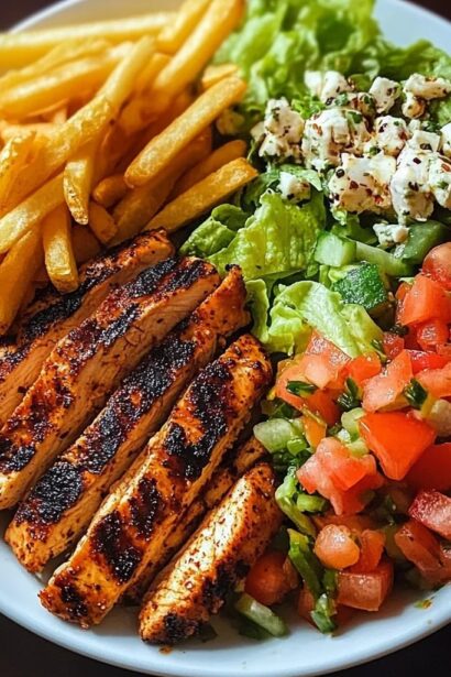 Grilled Chicken Fries & Fresh Salad Bowl Recipe
