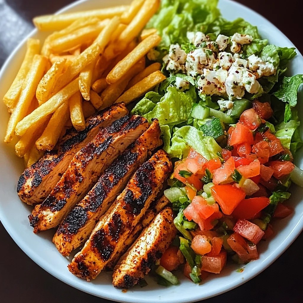 Grilled Chicken Fries & Fresh Salad Bowl Recipe