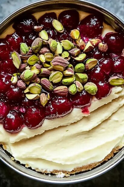 Indulge in Cherry Pistachio Cheesecake Bliss Today