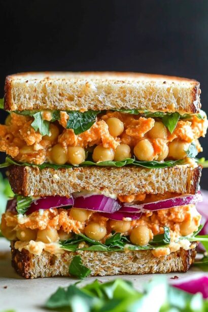Irresistible Buffalo Chickpea Sandwich: A Quick Vegan Delight