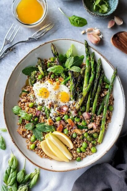 Irresistible Farro Salad with Grilled Asparagus for Spring