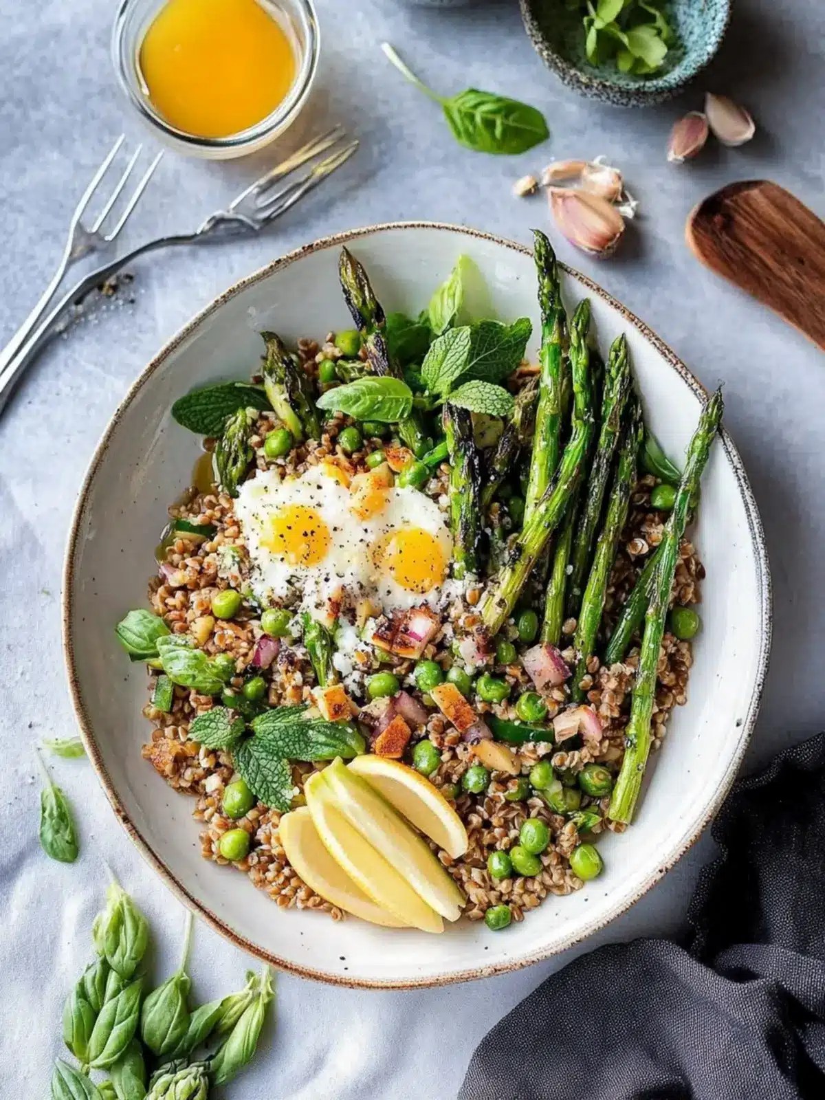 Irresistible Farro Salad with Grilled Asparagus for Spring