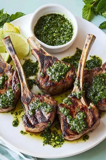 Irresistible Lamb Chops Mint Chimichurri for Mother's Day