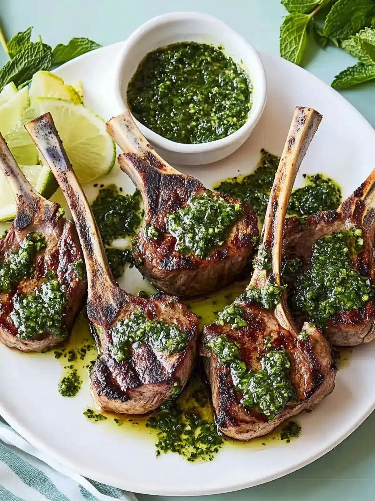 Irresistible Lamb Chops Mint Chimichurri for Mother's Day