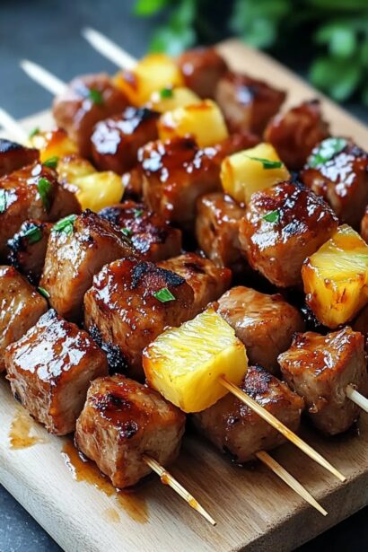 Irresistible Pineapple BBQ Pork Skewers: Quick Grilling Delight