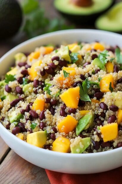 Irresistible Quinoa Black Bean Salad with Mango and Avocado