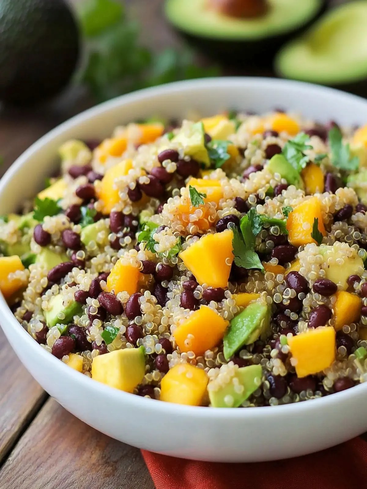 Irresistible Quinoa Black Bean Salad with Mango and Avocado