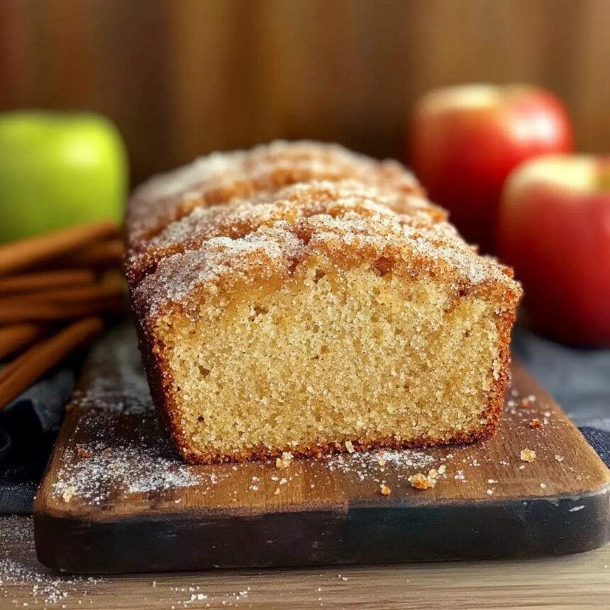 Irresistible Spiced Apple Cider Donut Loaf with Crunchy Crust