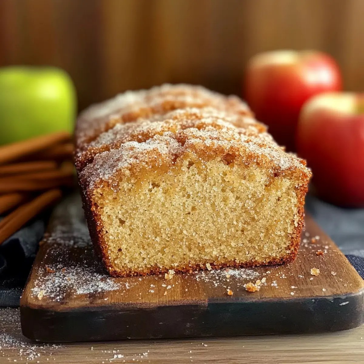 Irresistible Spiced Apple Cider Donut Loaf with Crunchy Crust