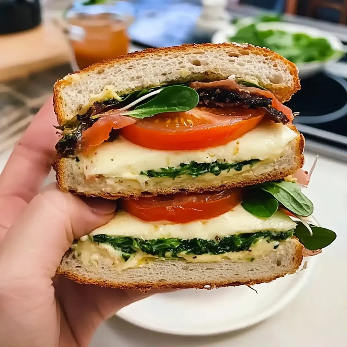 Irresistible Tomato Mozzarella Melt Sandwich in 5 Minutes