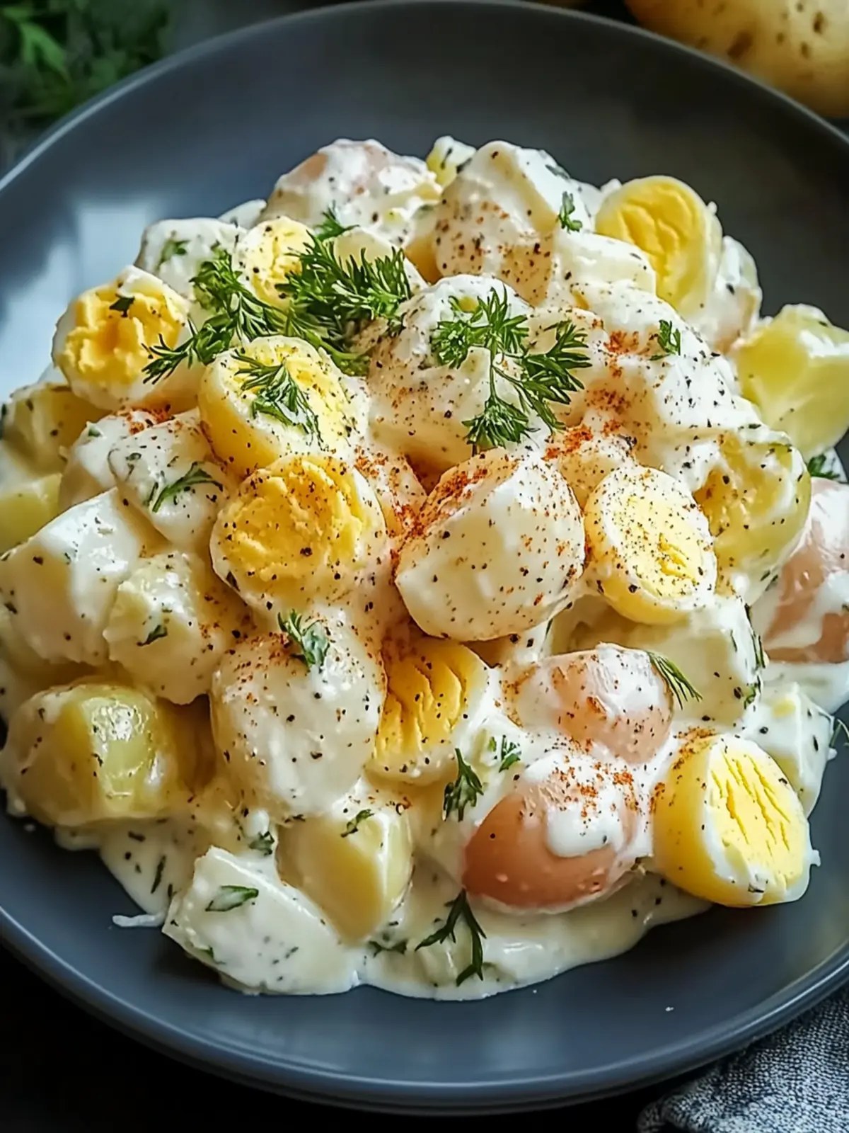 Irresistibly Creamy Potato and Egg Salad for a Perfect Picnic