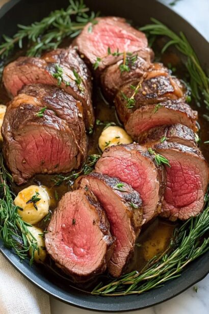 Irresistibly Tender Beef Tenderloin with Garlic Butter Sauce