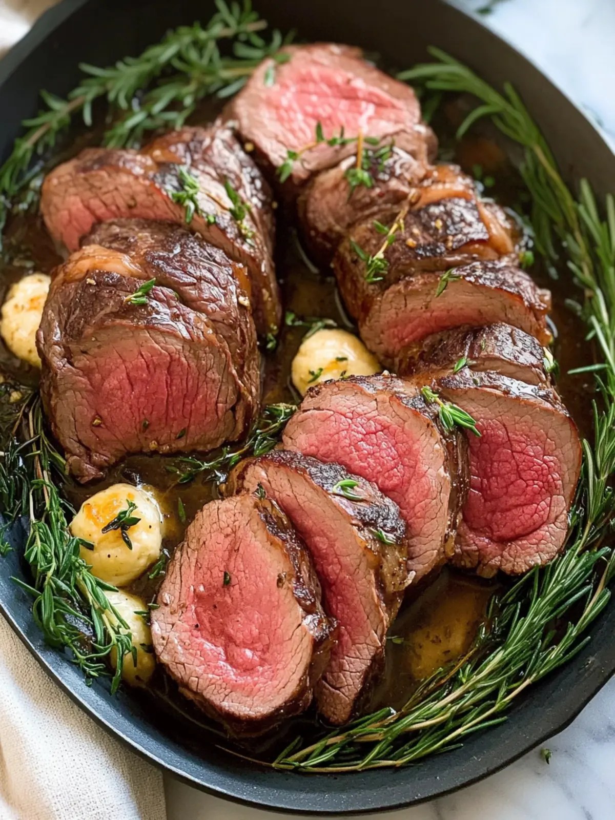 Irresistibly Tender Beef Tenderloin with Garlic Butter Sauce