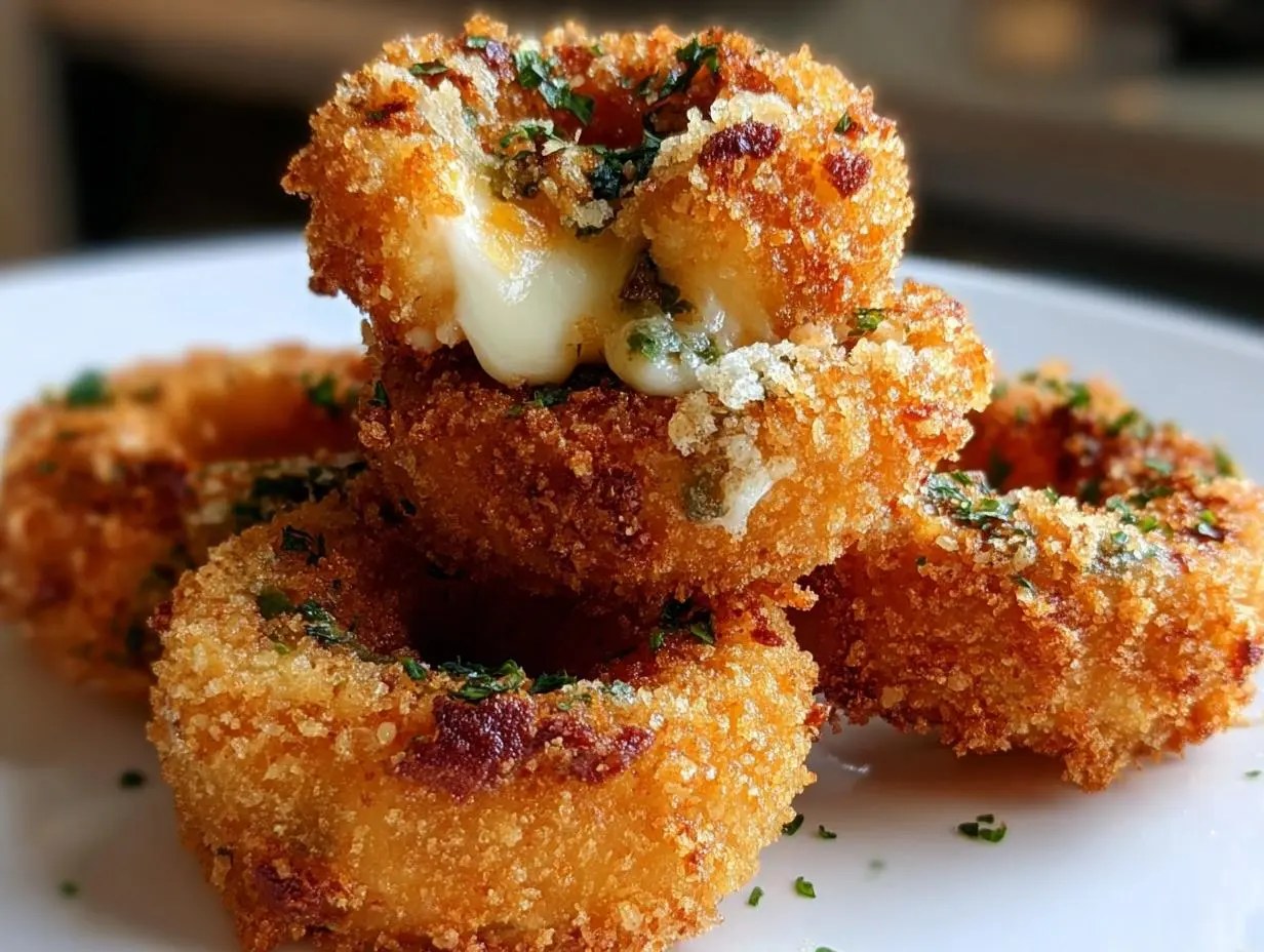 Jalapeño Popper Stuffed Onion Rings