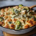 Keto Chicken Alfredo Broccoli Bake - Snack On Meat