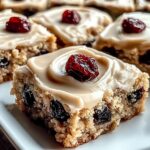 Oatmeal Raisin Cookie Bars with Irresistible Frosting Treats
