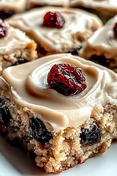 Oatmeal Raisin Cookie Bars with Irresistible Frosting Treats