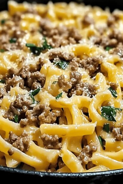 One-Pot Creamy Beef and Garlic Butter Pasta in 30 Minutes