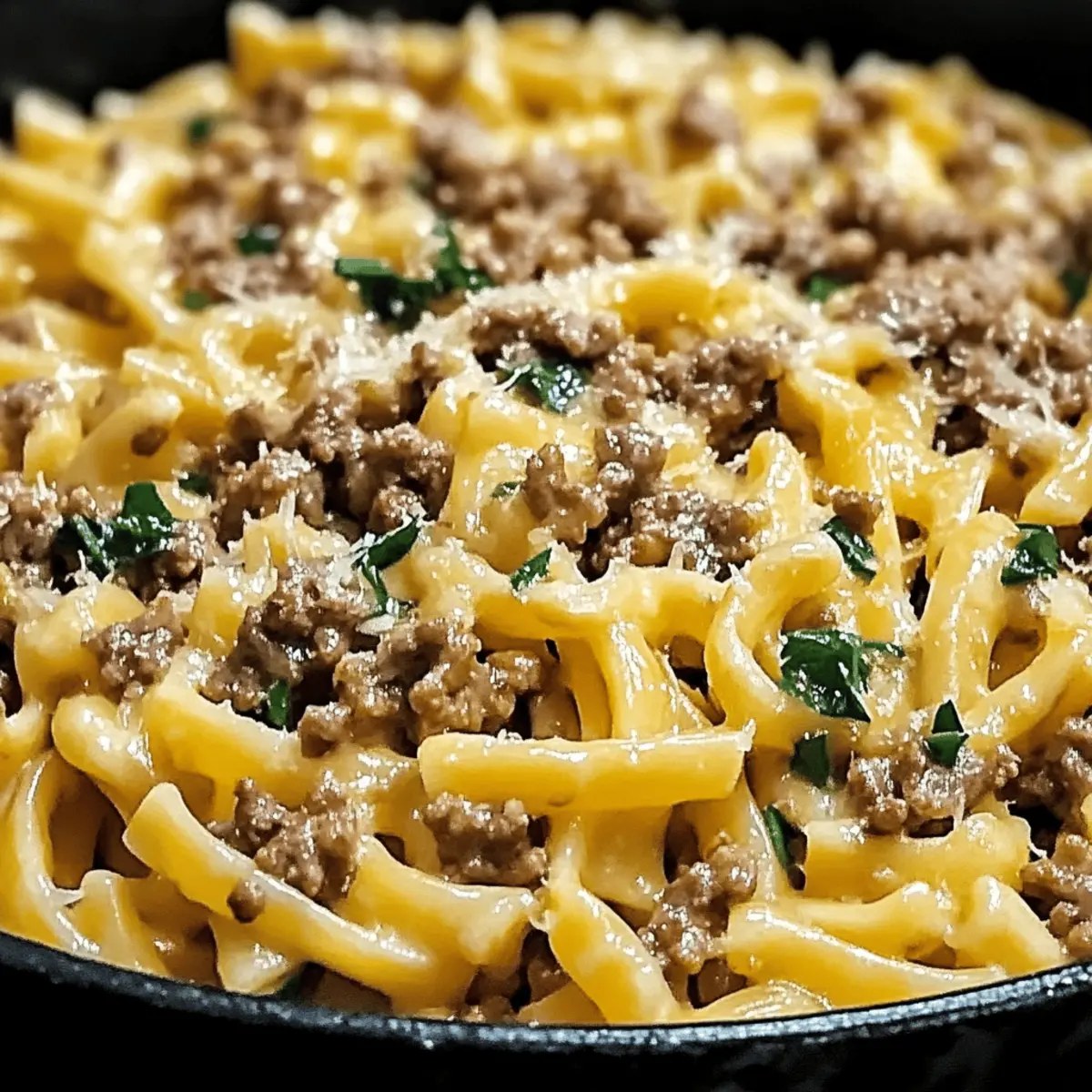 One-Pot Creamy Beef and Garlic Butter Pasta in 30 Minutes