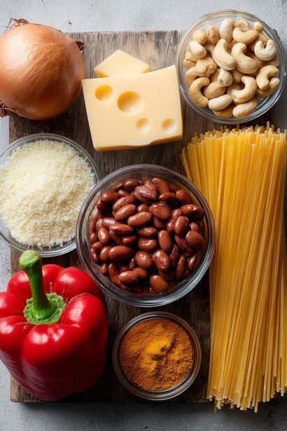 Red Pepper Alfredo Sauce with Pasta Recipe