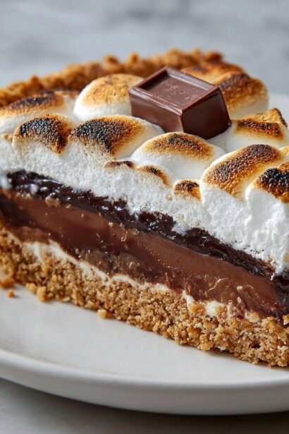 S'mores Pie: Irresistible Chocolate & Toasted Marshmallow Delight