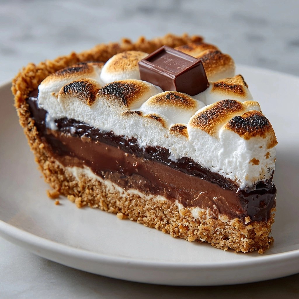 S'mores Pie: Irresistible Chocolate & Toasted Marshmallow Delight