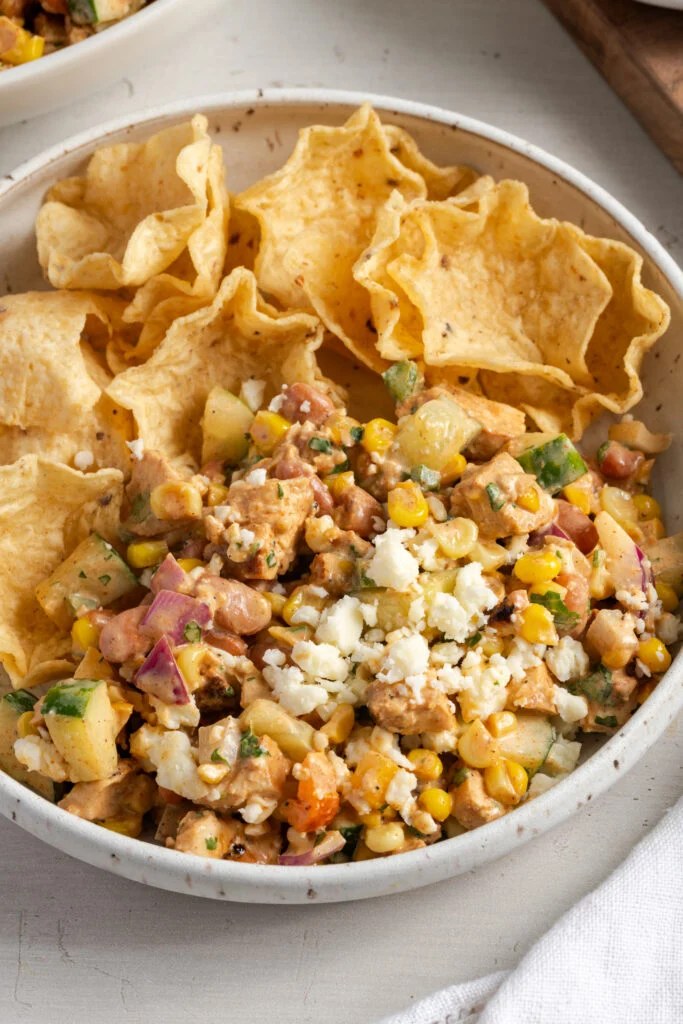 Scoopable High Protein Salad With Chicken & Pinto Beans - Wellness by Kay