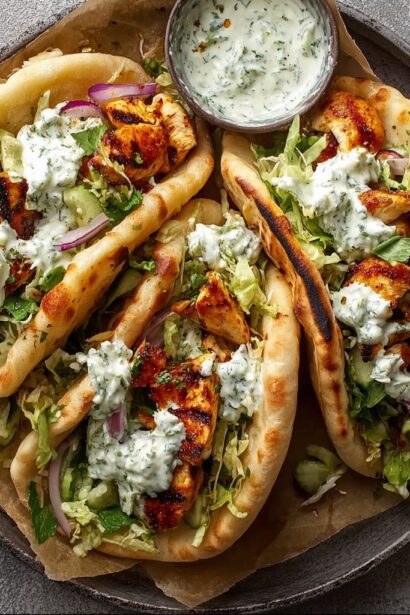 Sheet Pan Chicken Pitas with Herby Ranch - Snack On Meat