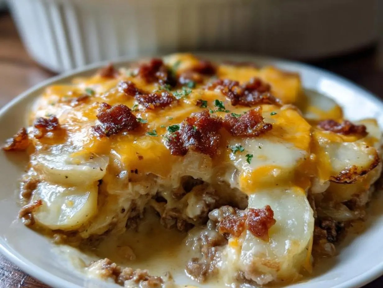 Slow Cooker Cowboy Potato Casserole