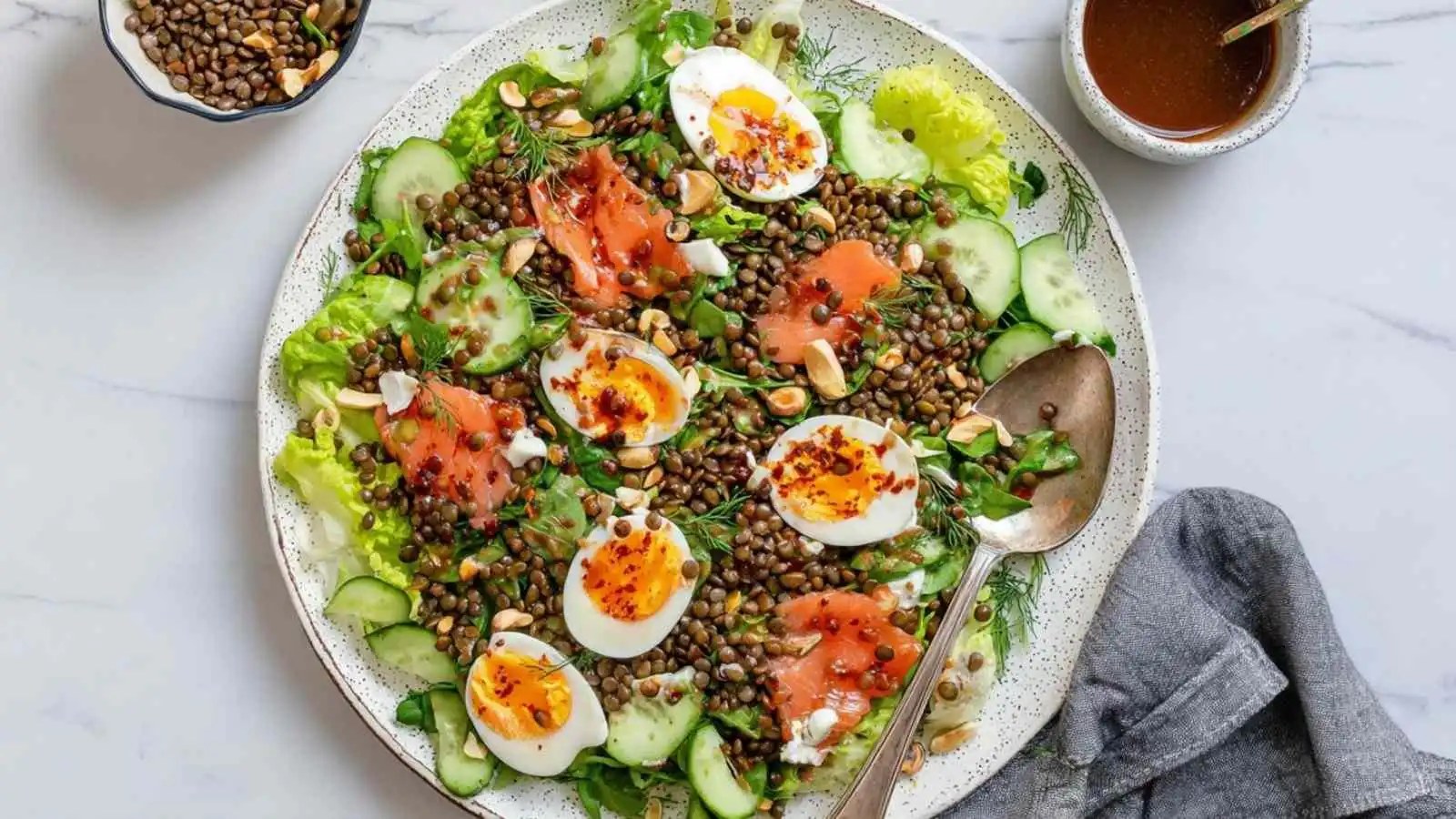 Smoked Trout Brunch Platter with Sumac Dressing
