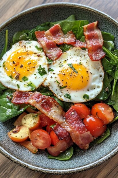 Spinach Salad With Bacon And Eggs