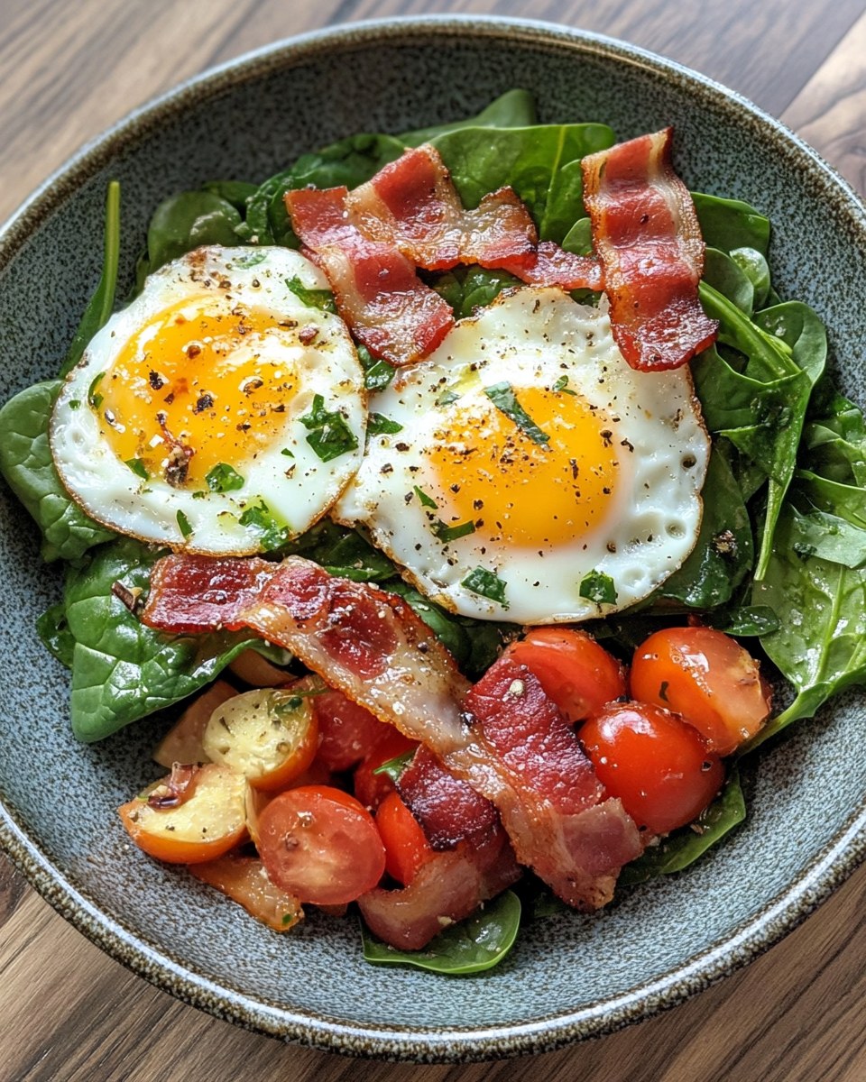 Spinach Salad With Bacon And Eggs