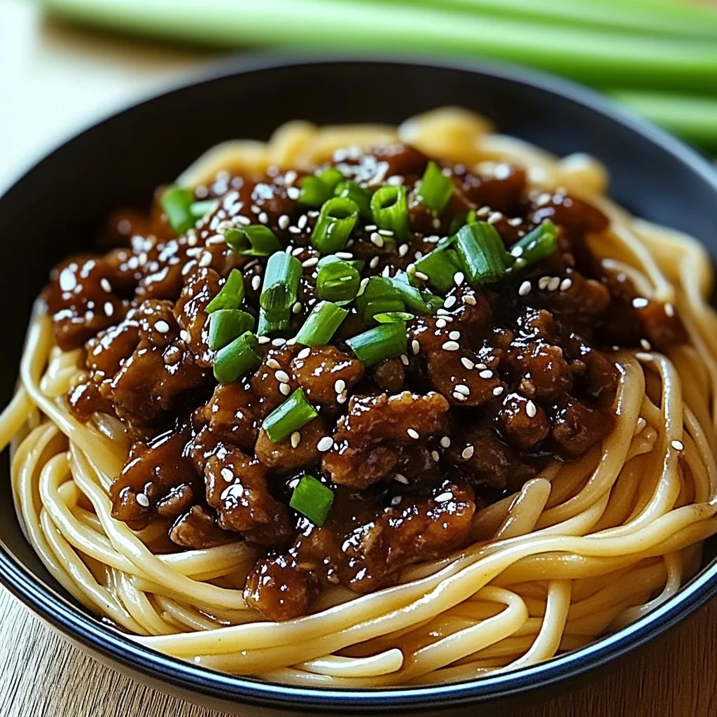 Sticky Soy-Hoisin Mongolian Beef Linguine Bowl Recipe