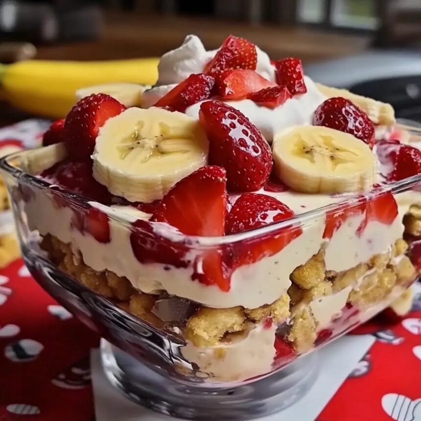 Strawberry Banana Pudding Dream: A No-Bake Delight for Everyone