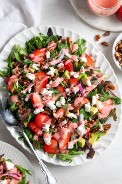 Strawberry & Goat Cheese Salad With Candied Pecans - Wellness by Kay