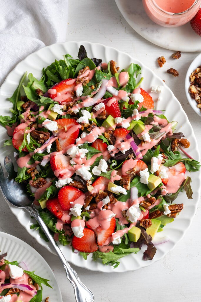 Strawberry & Goat Cheese Salad With Candied Pecans - Wellness by Kay