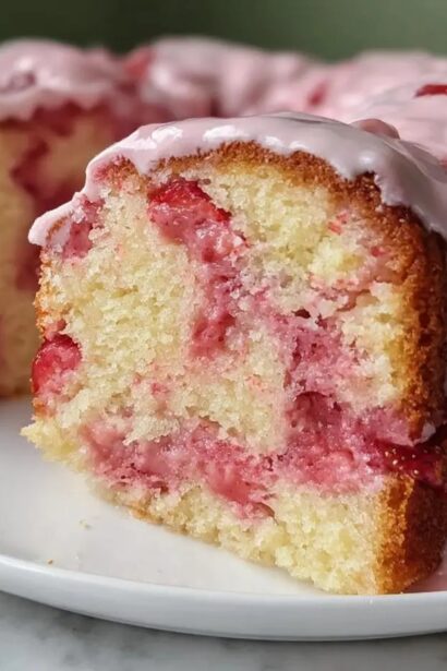 Strawberry Milkshake Pound Cake