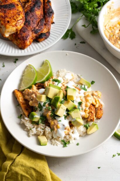 Street Corn Chicken Rice Bowls - Wellness by Kay