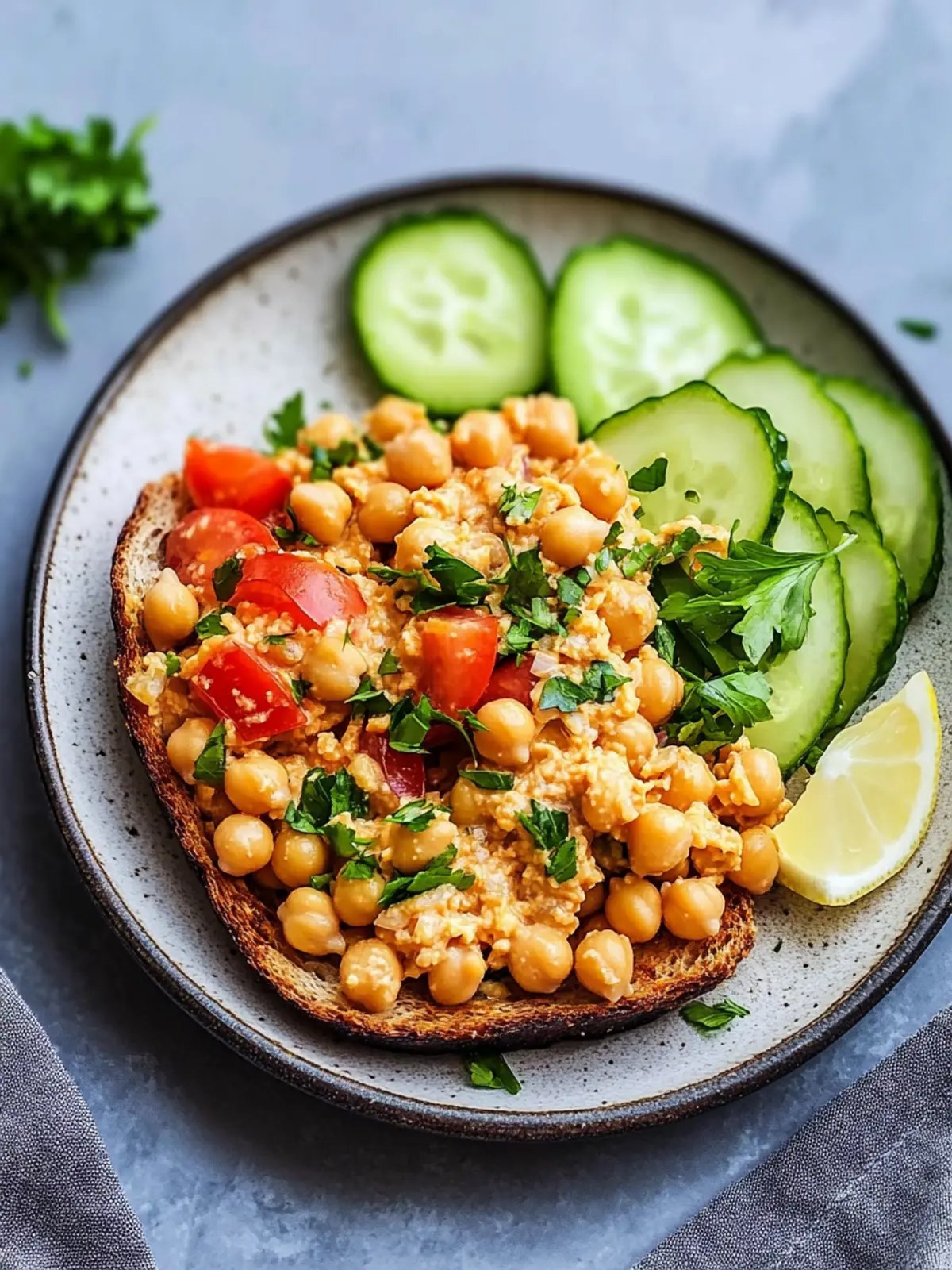 Ultimate 5-Minute Spicy Chickpea Salad - Delicious & Creamy!