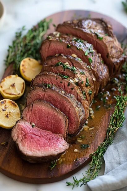 Ultimate Beef Tenderloin with Delicious Garlic Butter Sauce