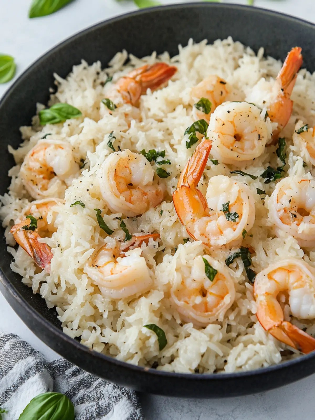 Ultimate Creamy Parmesan Basil Shrimp and Rice – Easy Dinner