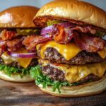 Ultimate Juicy Stuffed Bacon Cheeseburgers Recipe