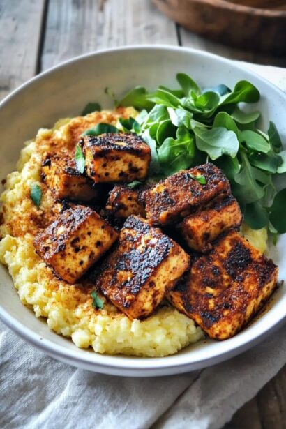 Vegan Blackened Tofu with Cheesy Grits: The Ultimate Comfort Food
