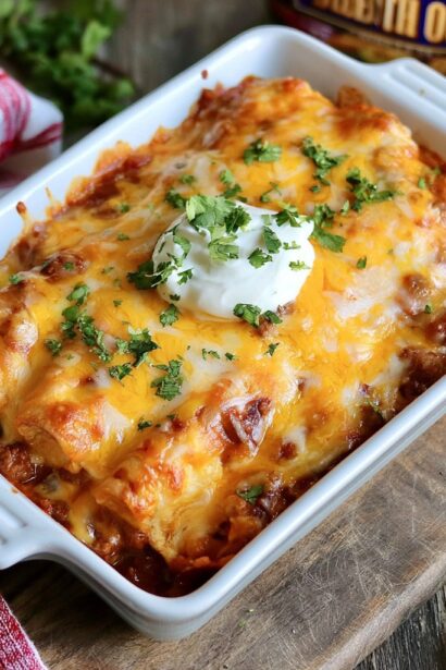 5 Ingredient Beef Enchiladas - Snack On Meat