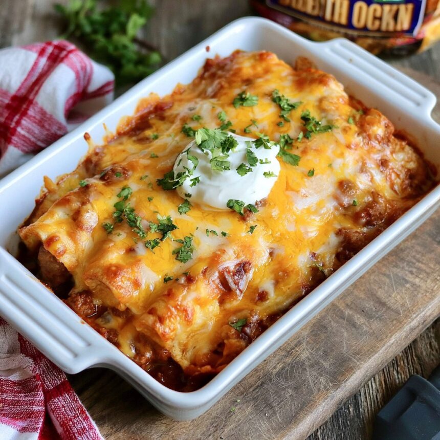 5 Ingredient Beef Enchiladas - Snack On Meat