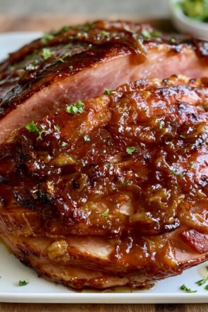 Apple Butter Honey Glazed Ham - Snack On Meat